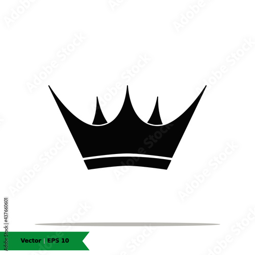Crown Icon Illustration Logo Template. Winner, Victory Sign Symbol. Vector Line Icon EPS 10