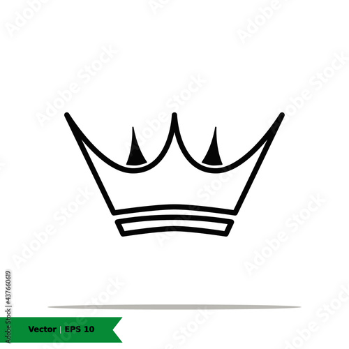 Crown Icon Illustration Logo Template. Winner, Victory Sign Symbol. Vector Line Icon EPS 10 © dennys.design