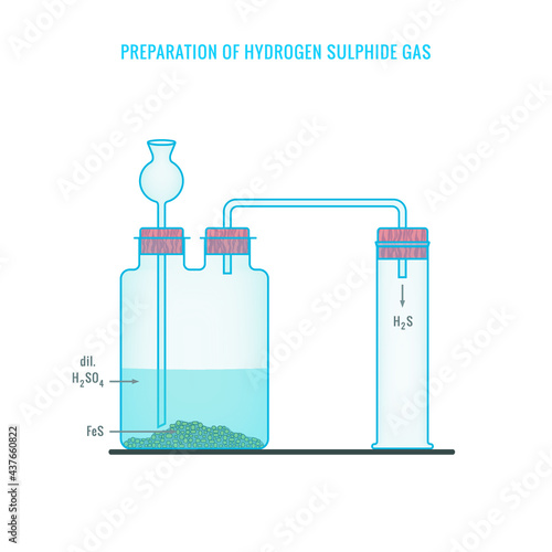 Preparation of Hydrogen Sulphide Gas in Laboratory with the help of Ferrus Sulphide and Sulphuric acid