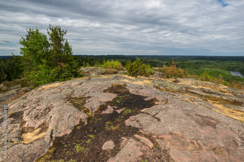 View from the mount Hiidenvuori in Karelia