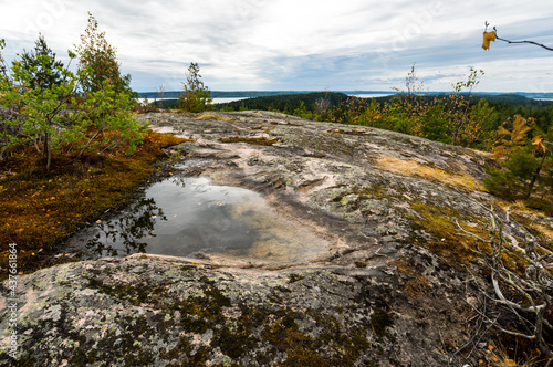 View of the mount Hiidenvuori in Karelia photo