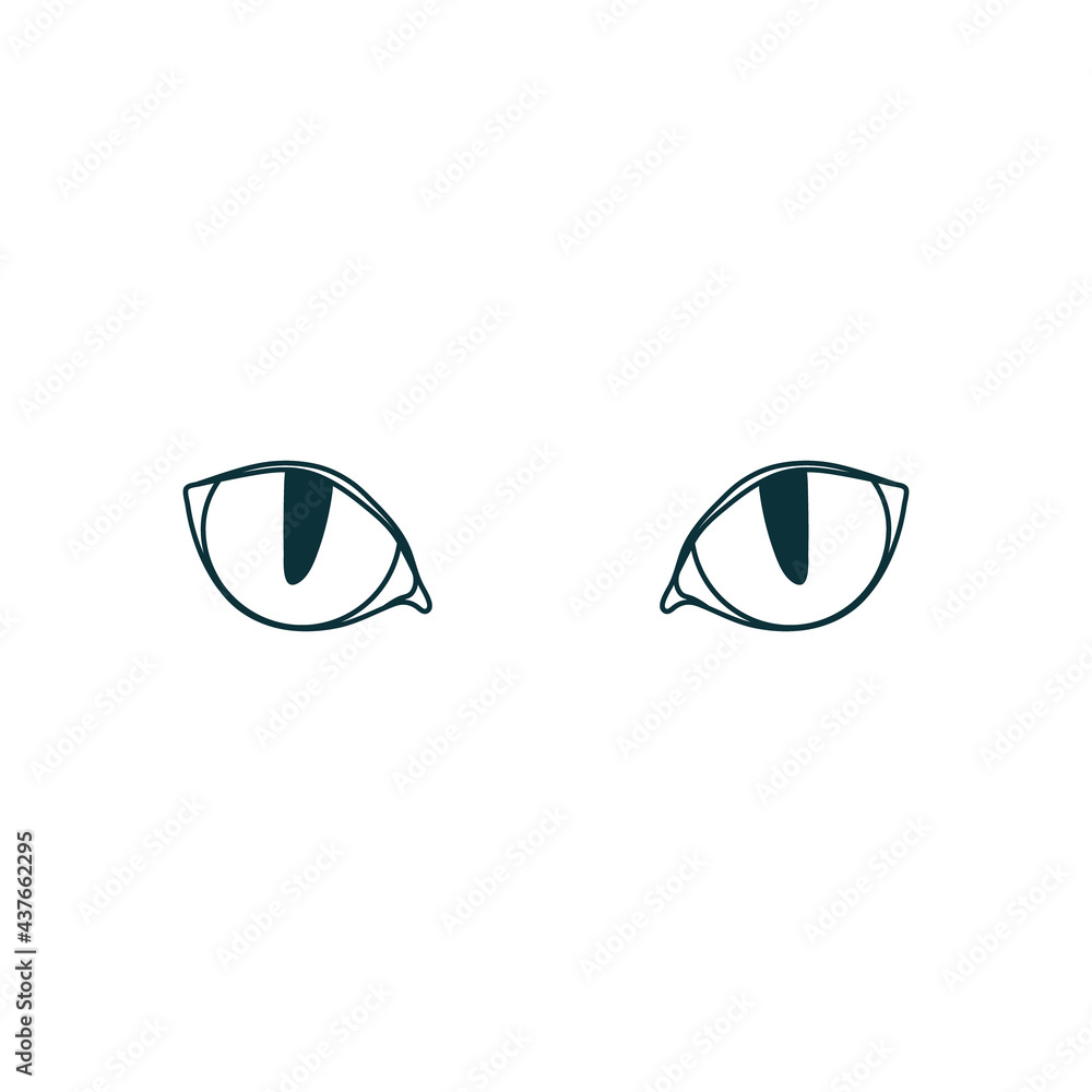 Vector Simple Isolated Cat Icon Stock Illustration - Download