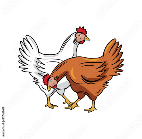 Chicken design illustration vector eps format , suitable for your design needs, logo, illustration, animation, etc.