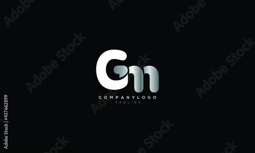 GM MG G AND M Abstract initial monogram letter alphabet logo design