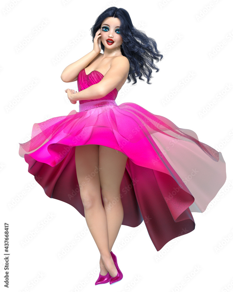 Beautiful brunette woman in long evening dress. Beautiful brunette woman in long evening dress.