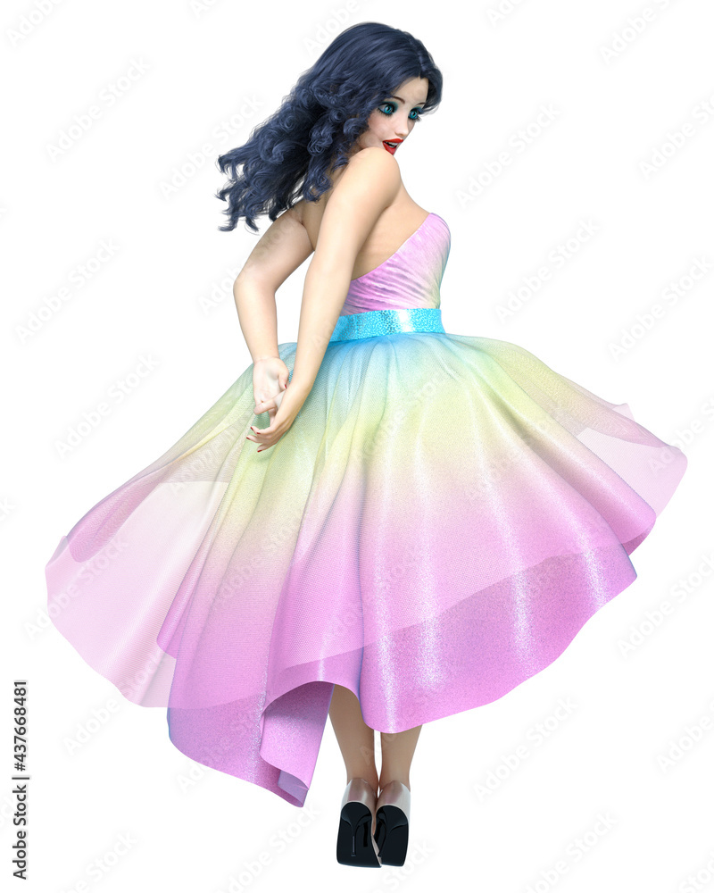 Beautiful brunette woman in long evening dress. Beautiful brunette woman in long evening dress.