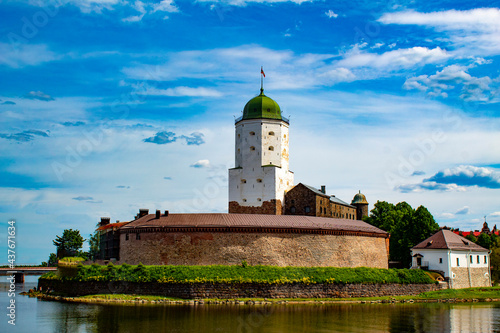 Vyborg Castle.Old Castle in Vyborg.June 2021. photo