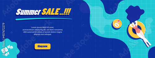 summer sale concept banner