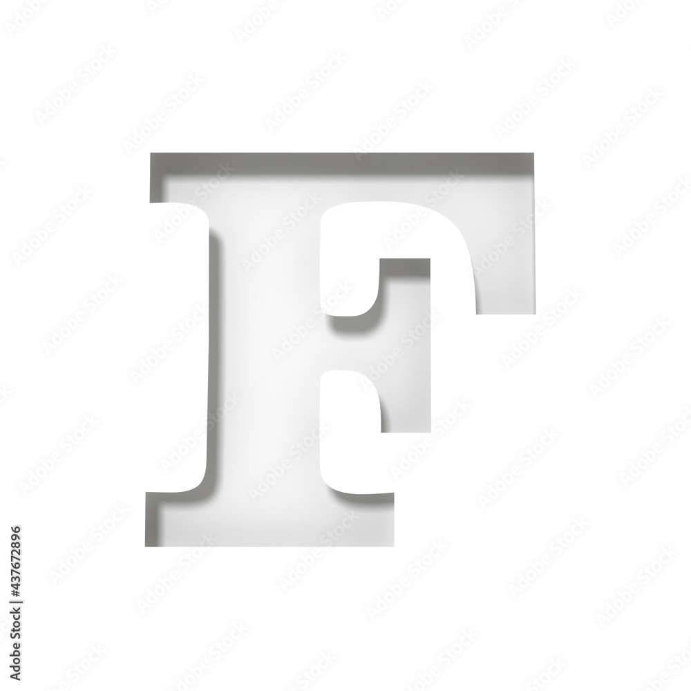 F letter white sign alphabet capital letter cut out stencil design 3d rendering isolated on white background in high resolution for print and business presentations F letter white sign alphabet capital letter cut out stencil design 3d rendering isolated on white background in high resolution for print and business presentations