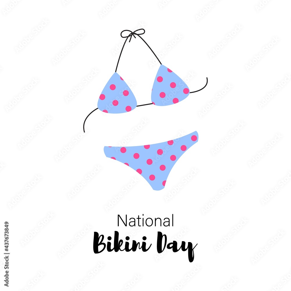 vector illustration for national bikini day vector illustration for national bikini day