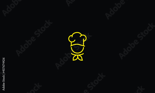kitchen chef design logo template