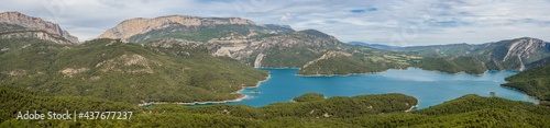 Panoramic view Canyelles reservoir, Spain
