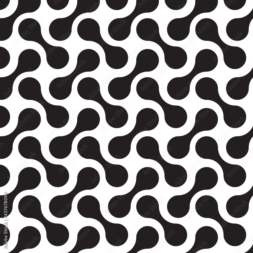 seamless pattern metaballs black
