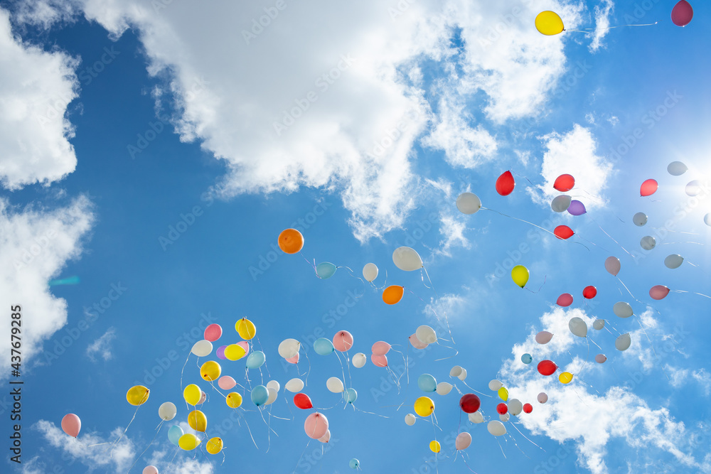 Colorful balloons in the sky Colorful balloons in the sky