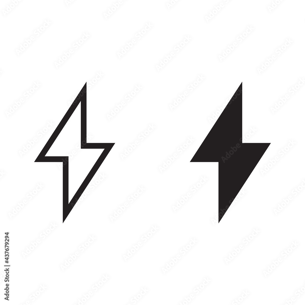 Bolt of lightning vector. Lightning illustration Bolt of lightning vector. Lightning illustration