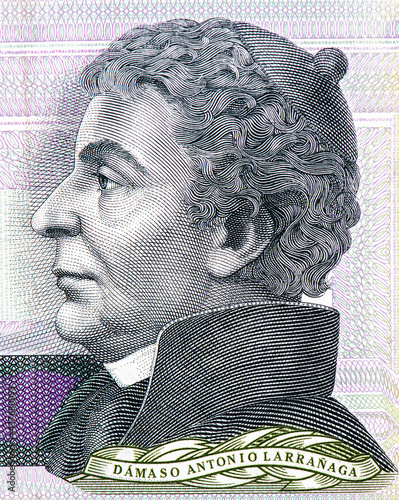 Damaso Antonio Larranaga, Portrait from Uruguay 2,000 Pesos Uruguayos 2003 Banknotes. photo