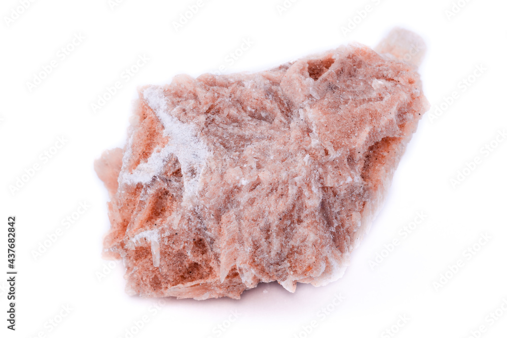 macro mineral-stone in the desert rose on a white background macro mineral-stone in the desert rose on a white background