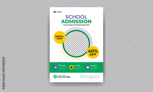 School admission Education Flyer Template Design - Poster Design