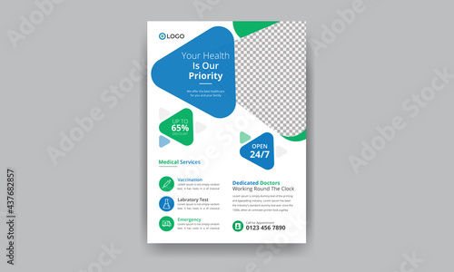 Medical flyer template for business and advertising, Flyer design,