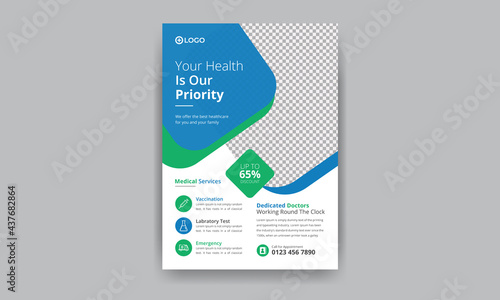 Medical flyer template for business and advertising, Flyer design,