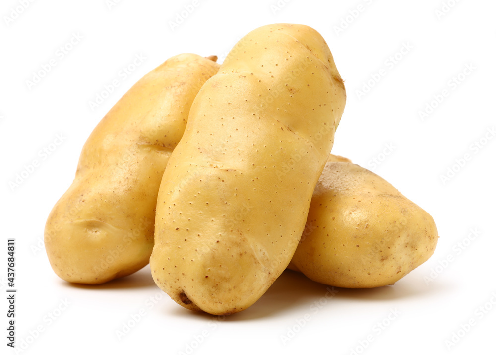 potato on a white background potato on a white background