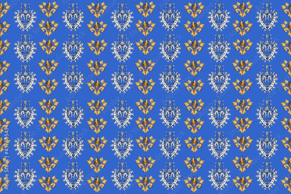Seamless pattern with interesting doodles on colorfil background. Pano. Raster illustration. Seamless pattern with interesting doodles on colorfil background. Pano. Raster illustration.