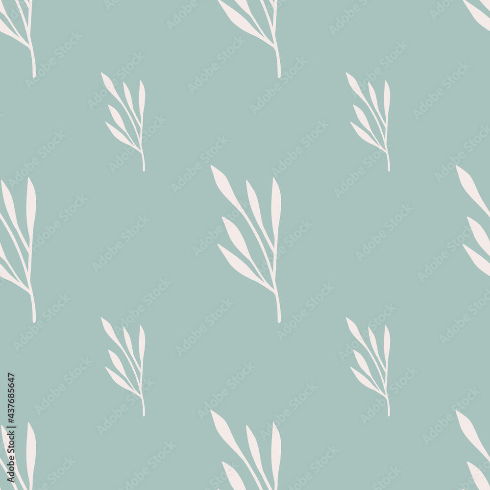 Doodle leaf silhouettes seamless pattern in hand drawn style. Doodle leaf silhouettes seamless pattern in hand drawn style.