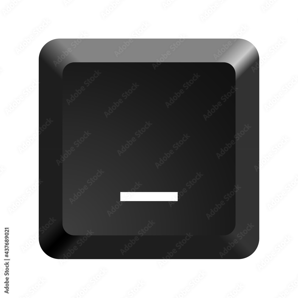 Button with symbol underscore. Icon Vector Illustration. Button with symbol underscore. Icon Vector Illustration.