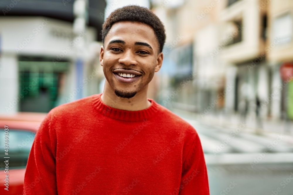Fototapeta premium Handsome african american man outdoors