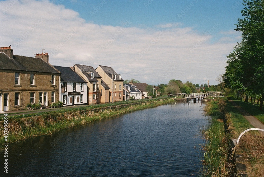 Canal Street and the Forth and Clyde Canal, Falkirk, Stirlingshire.