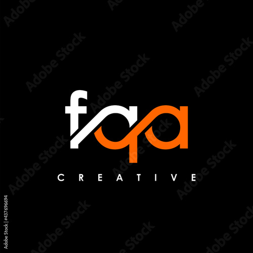 FQA Letter Initial Logo Design Template Vector Illustration
