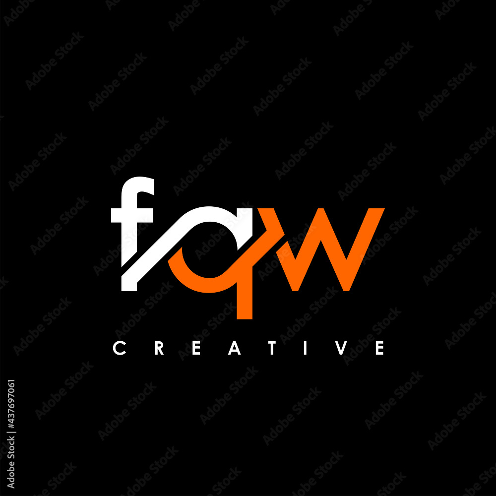 FQW Letter Initial Logo Design Template Vector Illustration