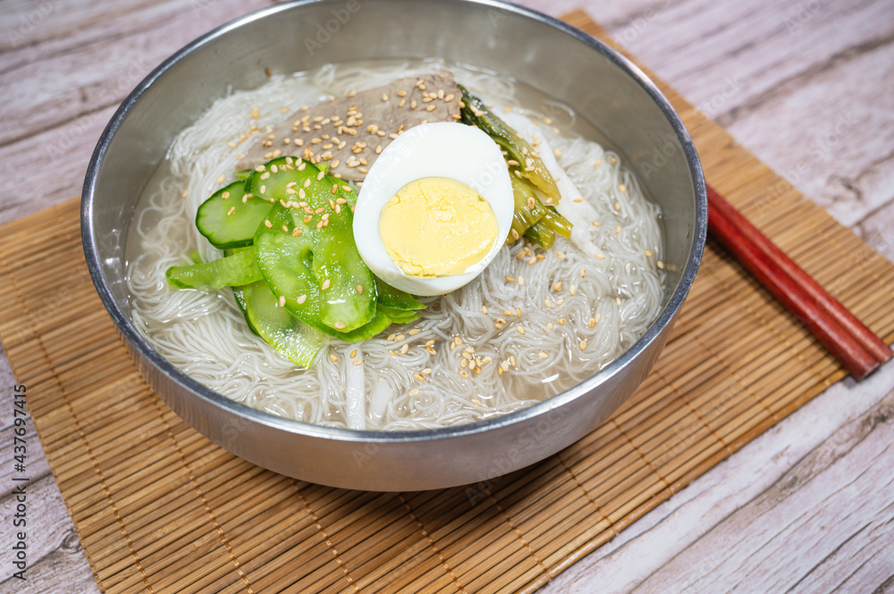 Hamheung-style cold buckwheat noodles, Korean food 'Hamheung naengmyeon' Hamheung-style cold buckwheat noodles, Korean food 'Hamheung naengmyeon'