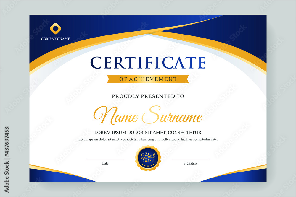 Fototapeta premium certificate design