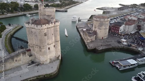 Panoramic view of The Chain Tower of La Rochelle