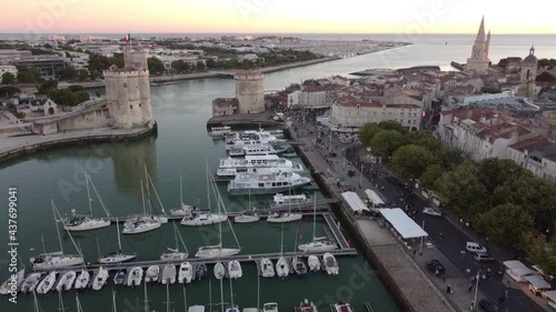 Panoramic view of The Chain Tower of La Rochelle