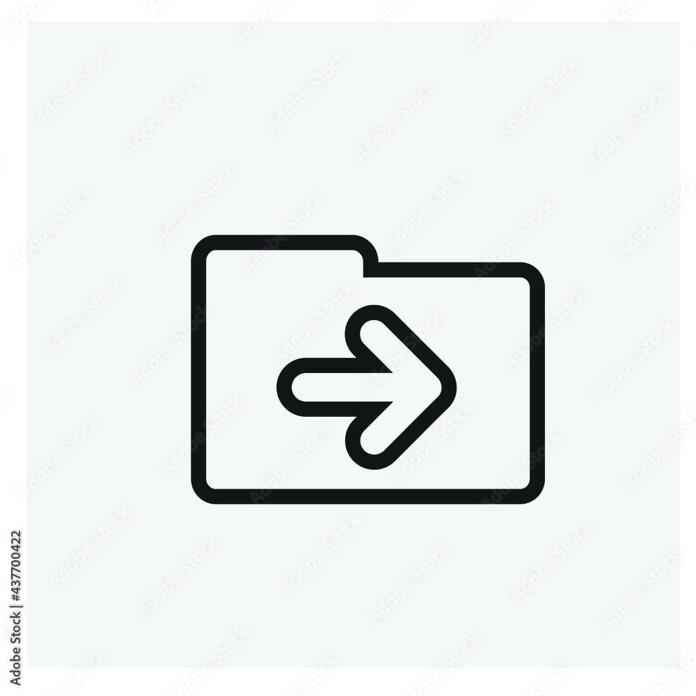 Folder vector icon. Editable stroke. Symbol in Line Art Style for Design, Presentation, Website or Apps Elements, Logo. Pixel vector graphics - Vector Folder vector icon. Editable stroke. Symbol in Line Art Style for Design, Presentation, Website or Apps Elements, Logo. Pixel vector graphics - Vector
