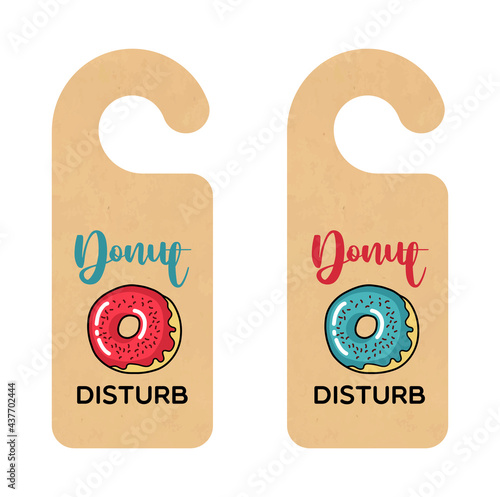 Funny Craft paper Door hanger template - dont disturb