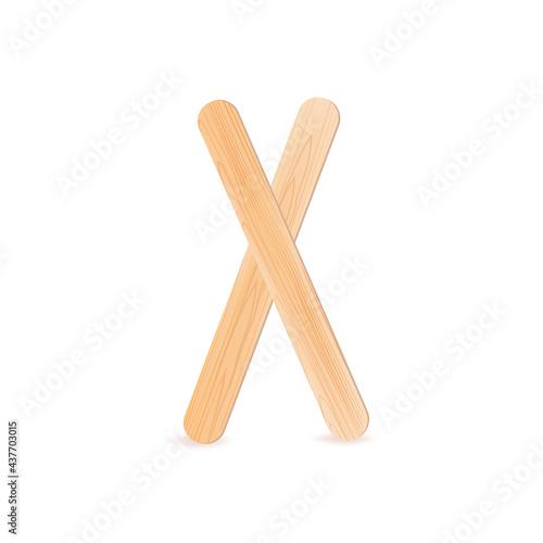 Realistic wooden or plastic sticks.For ice cream or frozen juice, covid test, or medical throat examination.