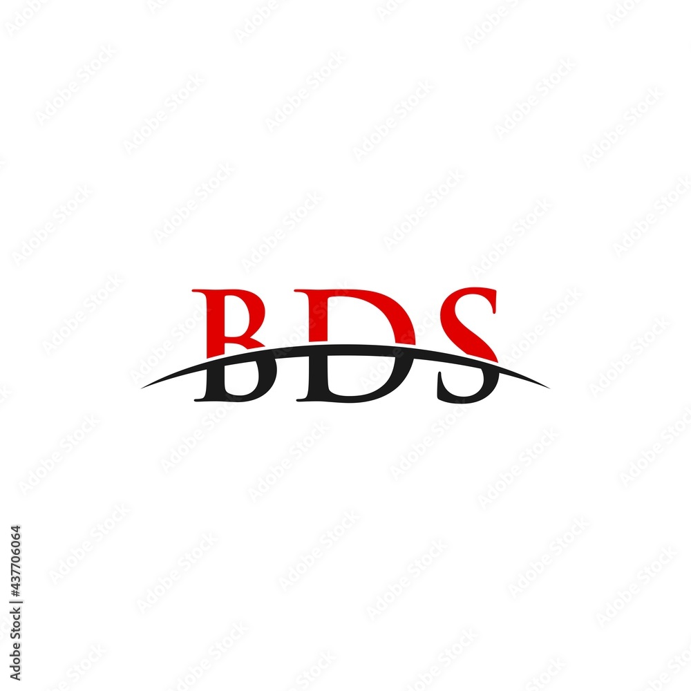 Fototapeta premium BDS swoosh horizon initials, letter corporate logo designs inspiration