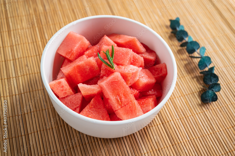 Red watermelon, watermelon slice, fresh fruit Red watermelon, watermelon slice, fresh fruit