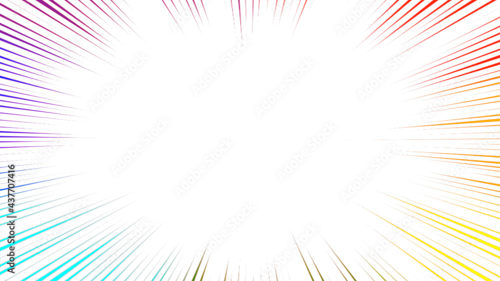 Colorful concentrated line on white background Colorful concentrated line on white background