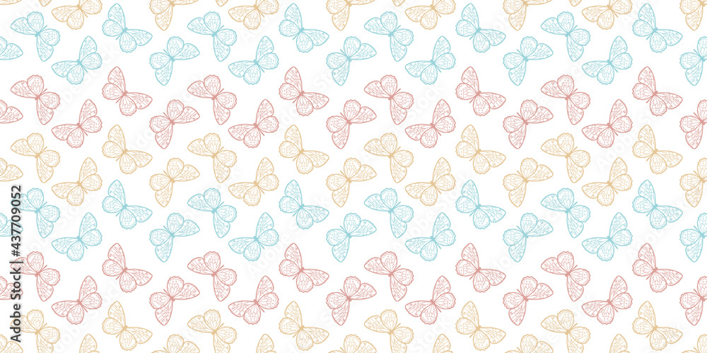 Butterfly seamless repeat pattern background