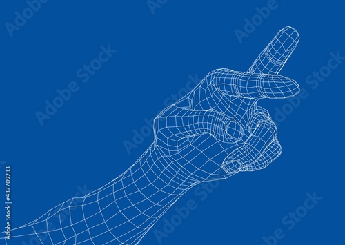 Fingers crossed. Vector