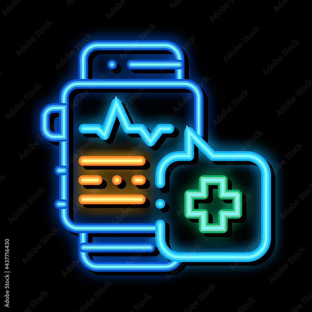 Heartbeat Watch neon light sign vector. Glowing bright icon Heartbeat Watch sign. transparent symbol illustration Heartbeat Watch neon light sign vector. Glowing bright icon Heartbeat Watch sign. transparent symbol illustration