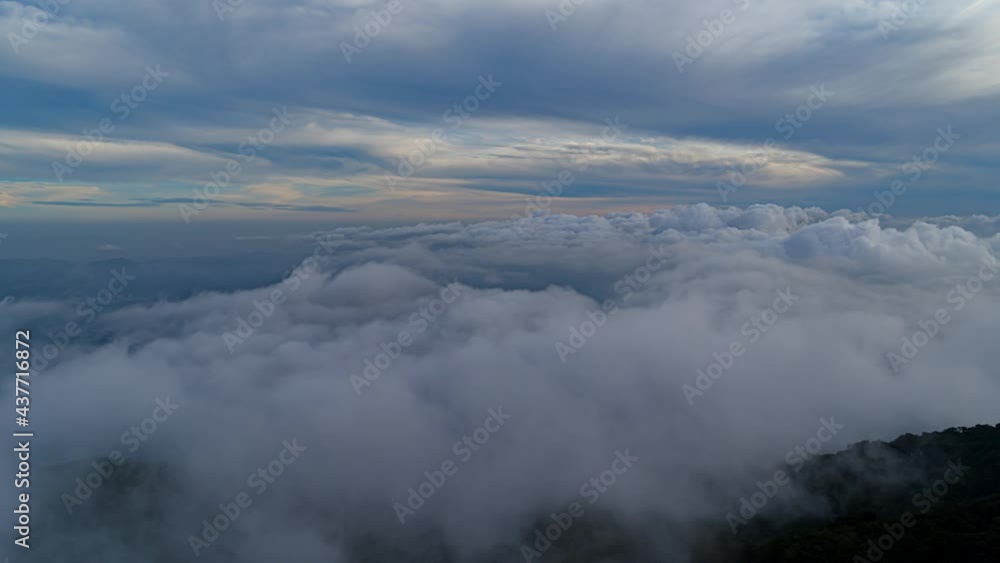 Time-lapse of aerial view of clouds moving slowly at sunset. Caracas, Venezuela Time-lapse of aerial view of clouds moving slowly at sunset. Caracas, Venezuela