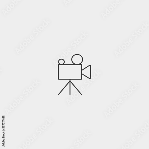 Video camera vector icon illustration sign