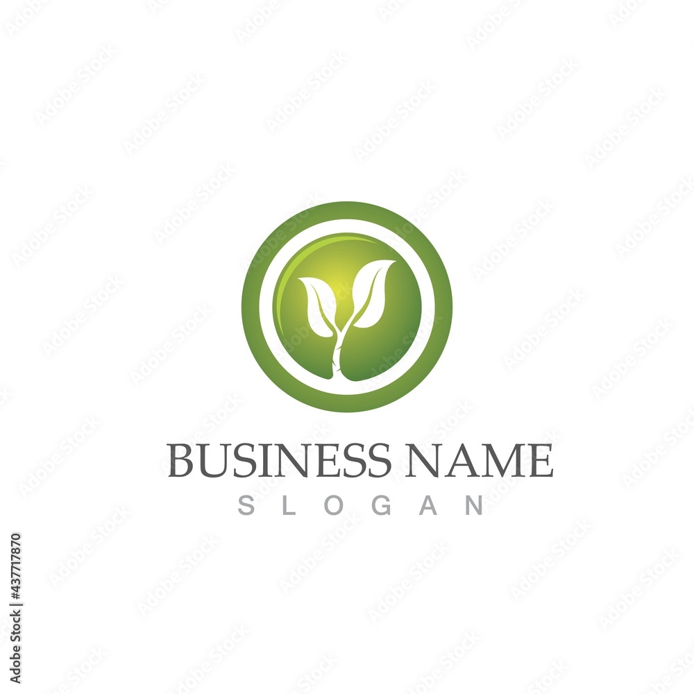 Logos of green Tree leaf ecology Logos of green Tree leaf ecology
