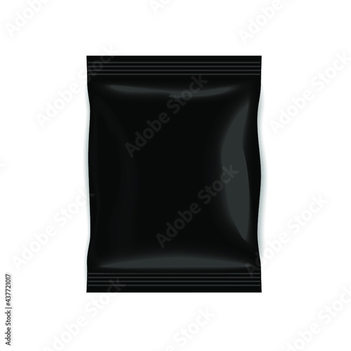 Black Foil Doy Pillow Pack isolated on a white background