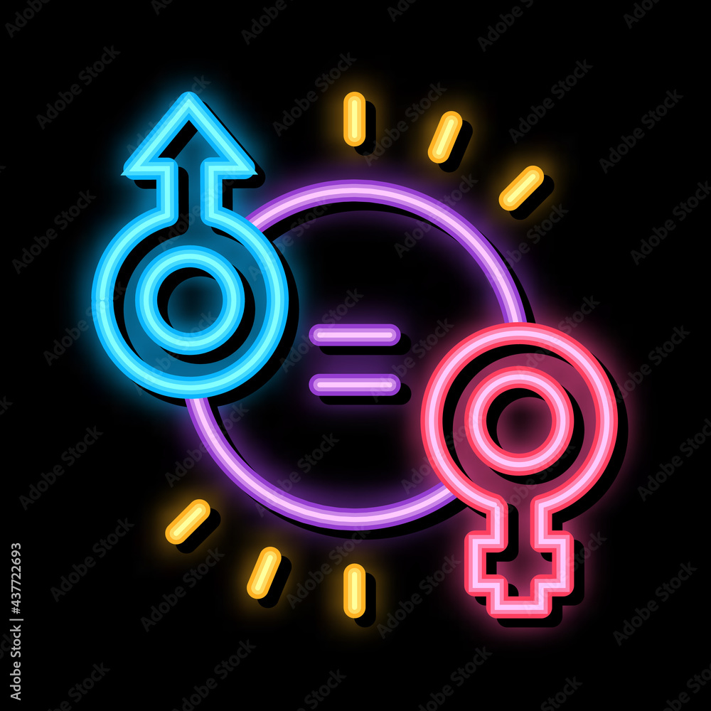 Male Female Marks neon light sign vector. Glowing bright icon Male Female Marks sign. transparent symbol illustration Male Female Marks neon light sign vector. Glowing bright icon Male Female Marks sign. transparent symbol illustration
